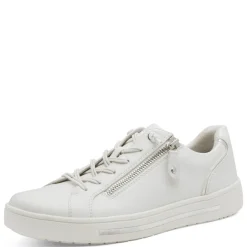 Women Jana Sitane Elasticated Lace Trainer - White Silver