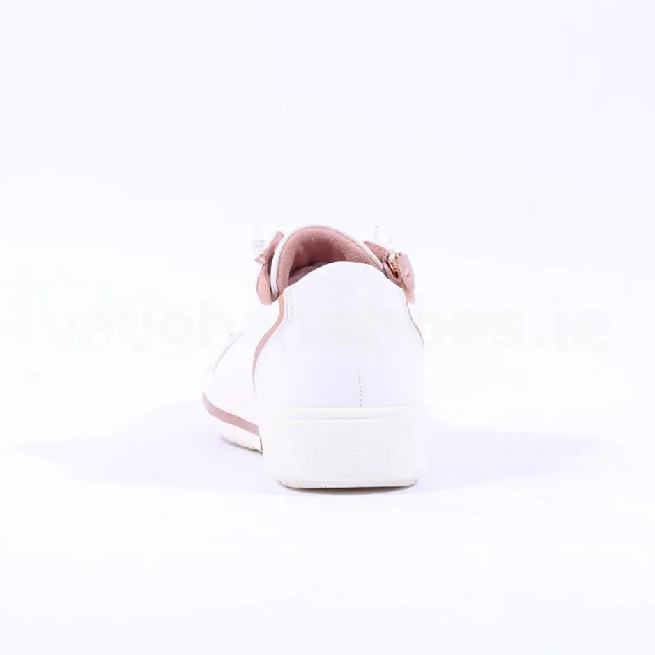 Women Jana Sitane Elasticated Lace Trainer - White Rose Gold