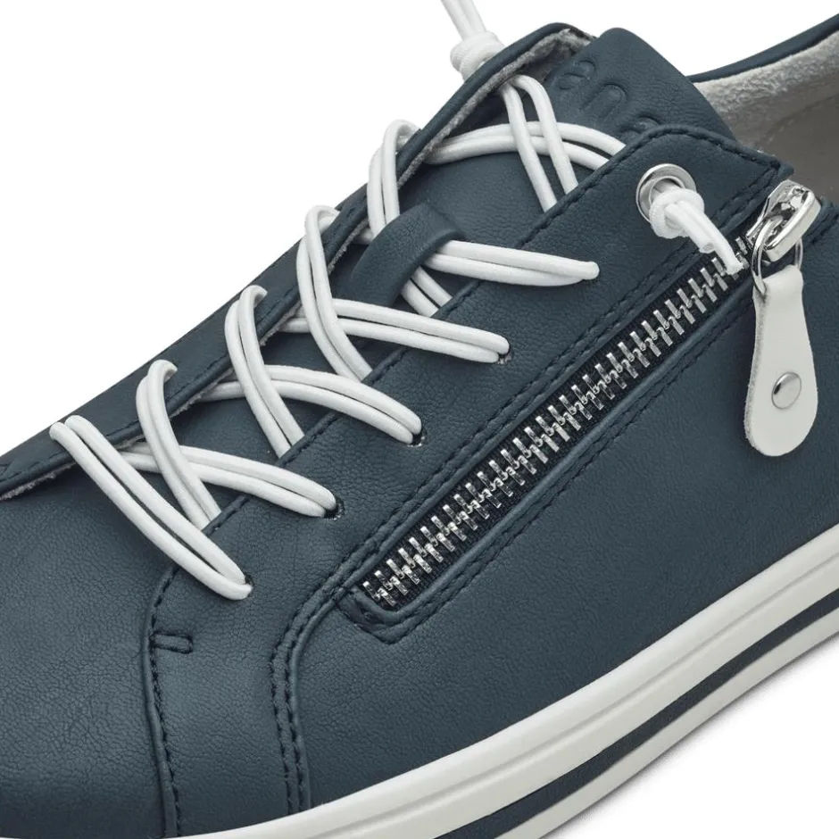 Women Jana Sitane Elasticated Lace Trainer - Navy