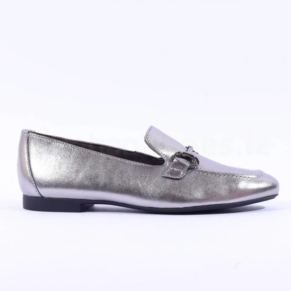 Women Paul Green Slip On Buckle Detail Loafer - Gun Metal