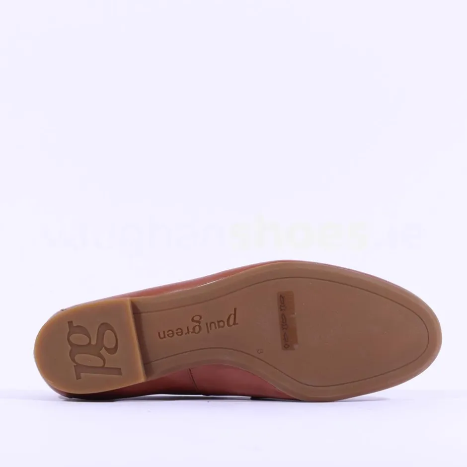 Women Paul Green Slip On Buckle Detail Loafer - Cognac Leather