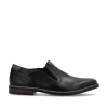 Rieker Men Slip On Plain Toe Shoe - Black Leather