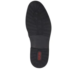 Rieker Men Slip On Plain Toe Shoe - Black Leather