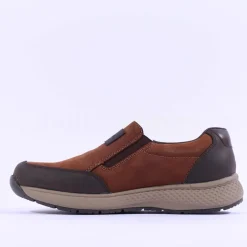 Rieker Men Slip On Shoe - Brown Nubuck
