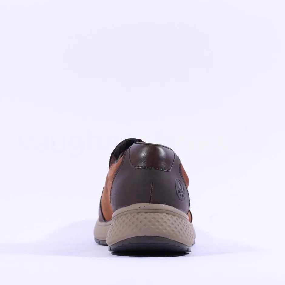 Rieker Men Slip On Shoe - Brown Nubuck