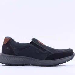 Rieker Men Slip On Shoe - Navy Nubuck