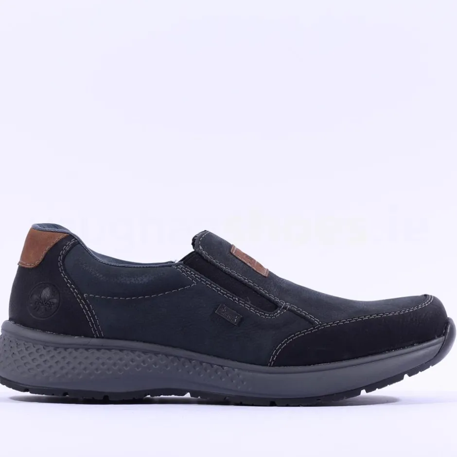 Rieker Men Slip On Shoe - Navy Nubuck