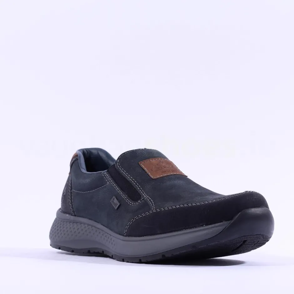 Rieker Men Slip On Shoe - Navy Nubuck