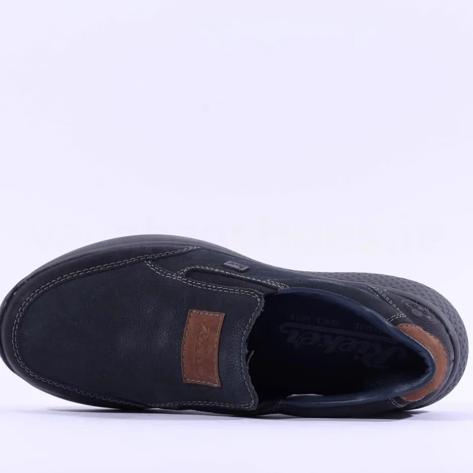 Rieker Men Slip On Shoe - Navy Nubuck