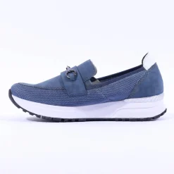 Women Rieker Slip On Shoe Link Detail - Blue