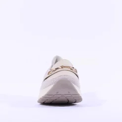 Women Rieker Slip On Shoe Link Detail - Beige Combi