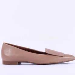 Women Paul Green Slip On Square Detail Loafer - Nude Leather
