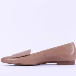 Women Paul Green Slip On Square Detail Loafer - Nude Leather