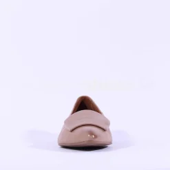 Women Paul Green Slip On Square Detail Loafer - Nude Leather