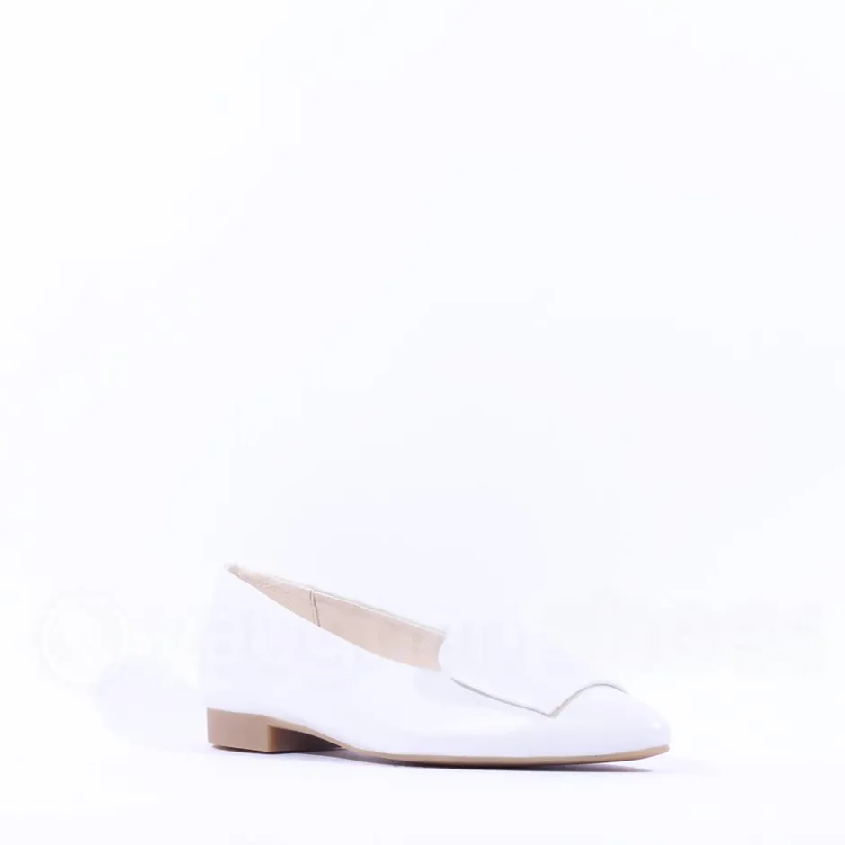 Women Paul Green Slip On Square Detail Loafer - Ivory