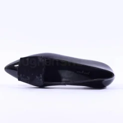 Women Paul Green Slip On Square Detail Loafer - Black Patent Velvet
