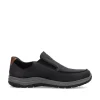 Rieker Men Slip On Tex Shoe - Black Leather