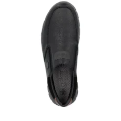 Rieker Men Slip On Tex Shoe - Black Leather