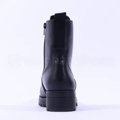 Women Gabor Smart Lace Up Boot Eyelets - Black Leather