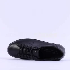 Women Ecco Women Soft 2.0 Laced - Black Lea