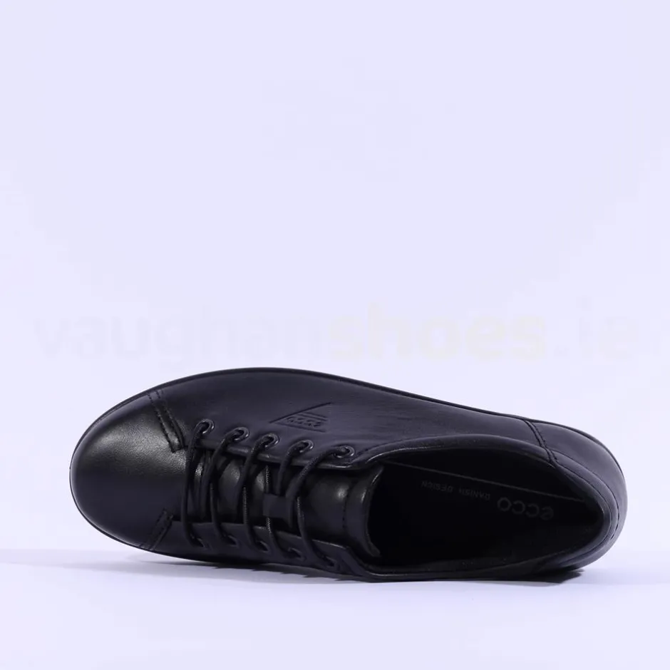 Women Ecco Women Soft 2.0 Laced - Black Lea