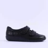 Women Ecco Women Soft 2.0 Velcro - Black Lea