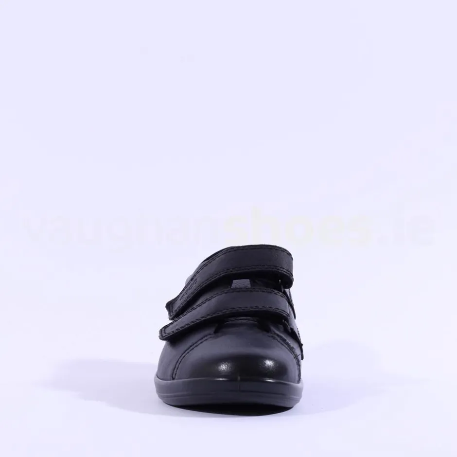 Women Ecco Women Soft 2.0 Velcro - Black Lea