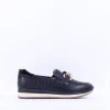 Women Jana Somon Loafer With Link Detail - Black Gold
