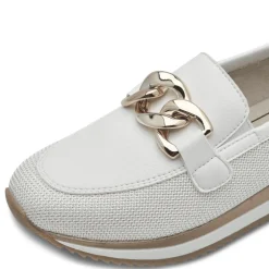 Women Jana Somon Loafer With Link Detail - White Rose Gold