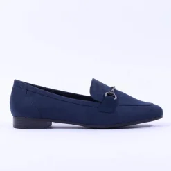 Women Marco Tozzi Sopi Slip On Buckle Loafer - Navy