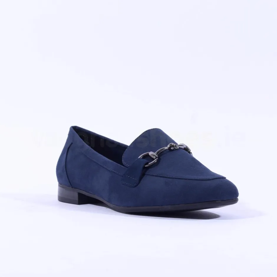 Women Marco Tozzi Sopi Slip On Buckle Loafer - Navy