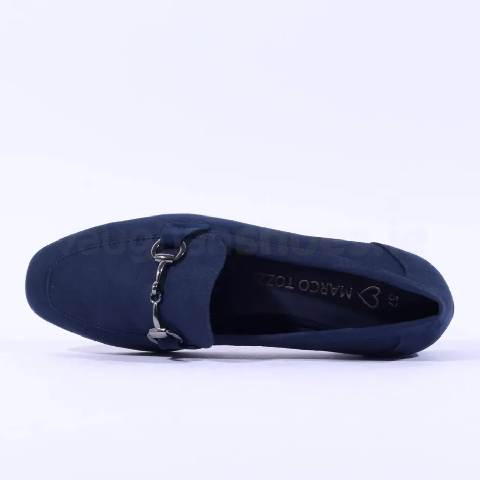 Women Marco Tozzi Sopi Slip On Buckle Loafer - Navy