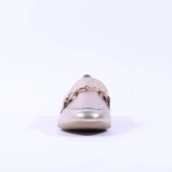 Women Marco Tozzi Sopi Slip On Low Heel Loafer - Platinum