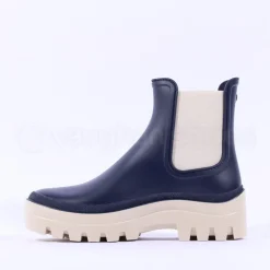 Women Igor Soul Chunky Sole Rain Ankle Boot - Navy Cream
