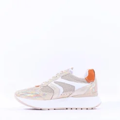 Women NeroGiardini Sporty Mesh Trainer - Gold Orange