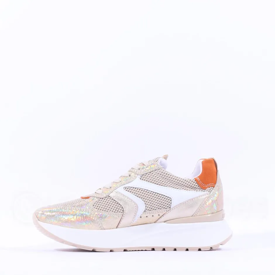Women NeroGiardini Sporty Mesh Trainer - Gold Orange