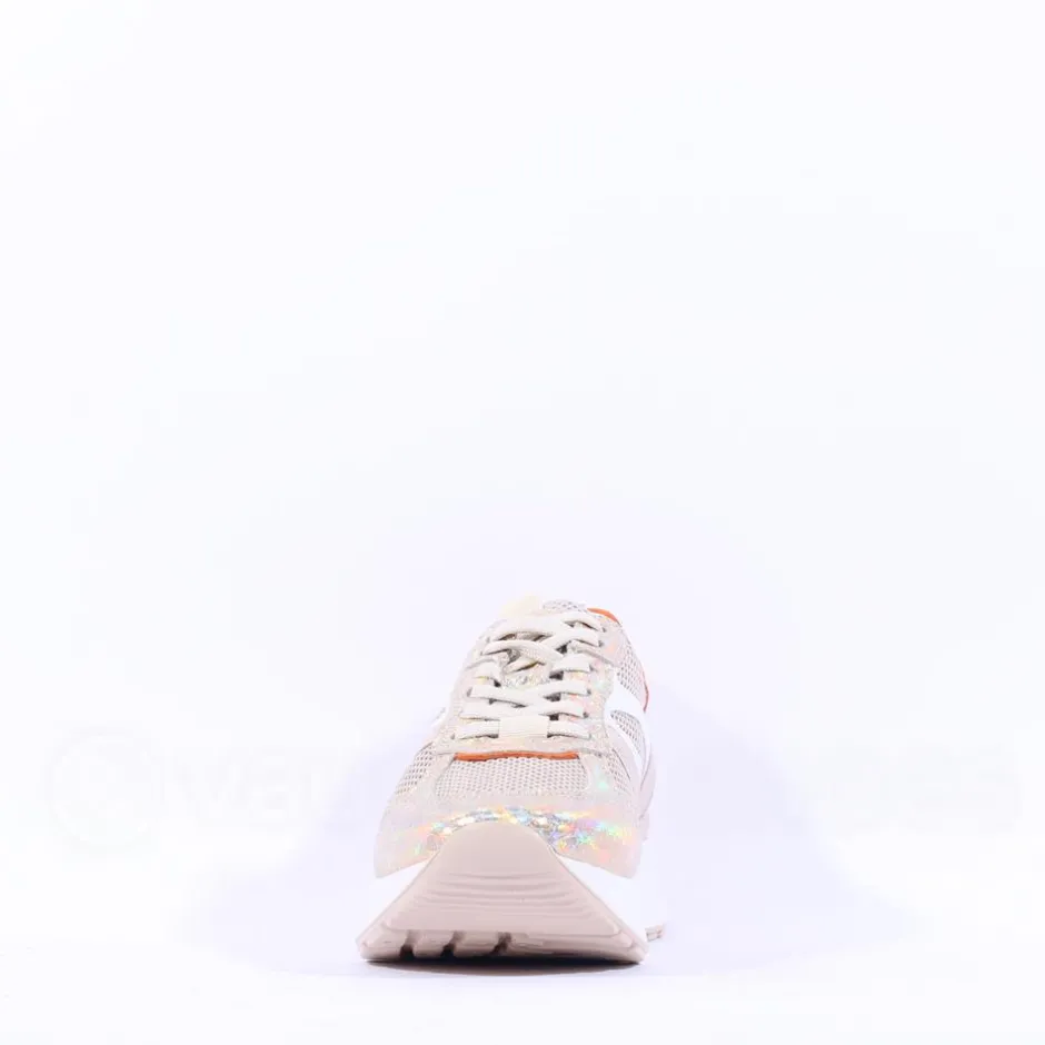 Women NeroGiardini Sporty Mesh Trainer - Gold Orange