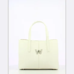 Wonders Square Tote W Handbag - White Leather