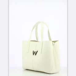 Wonders Square Tote W Handbag - White Leather