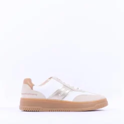 Women S.Oliver Stella Platform Gumsole Trainer - Cream Combi