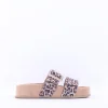 Women Paul Green 2 Strap Buckle Mule Sandal - Animal Print
