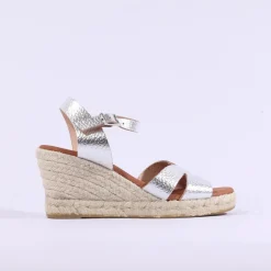 Women Oh My Sandals Strap Slingback Espadrille - Silver