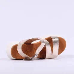 Women Oh My Sandals Strappy Platform Sandal - Gold Metallic