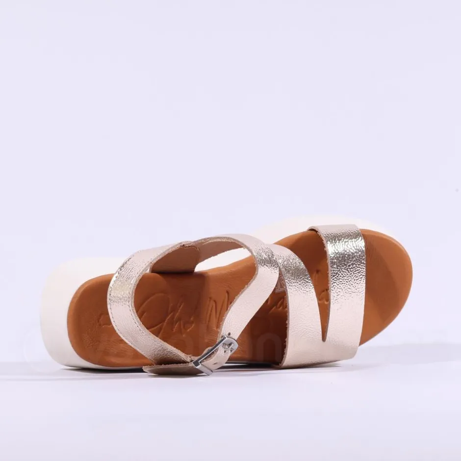 Women Oh My Sandals Strappy Platform Sandal - Gold Metallic