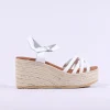 Women Oh My Sandals Straps Platform Espadrille - White
