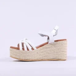 Women Oh My Sandals Straps Platform Espadrille - White