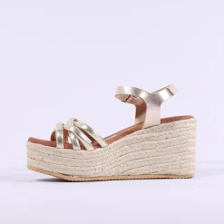 Women Oh My Sandals Straps Platform Espadrille - Gold