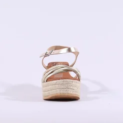 Women Oh My Sandals Straps Platform Espadrille - Gold