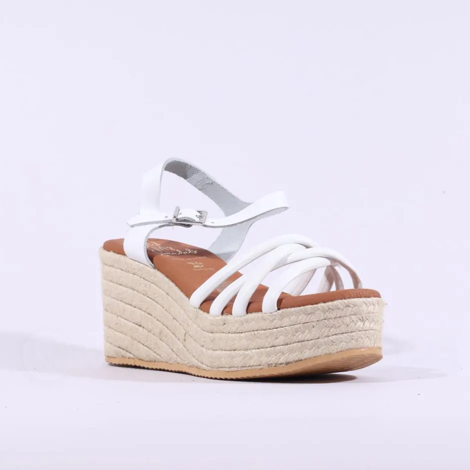 Women Oh My Sandals Straps Platform Espadrille - White
