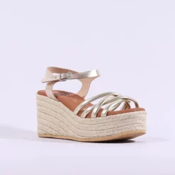 Women Oh My Sandals Straps Platform Espadrille - Gold